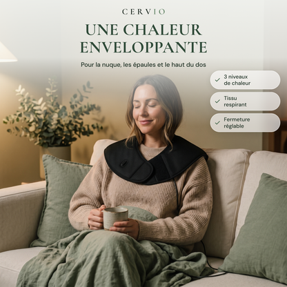 Tour de Cou Chauffant Nuque et Épaules, 3 Niveaux de Chaleur