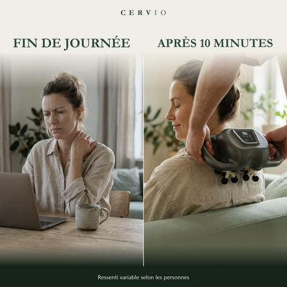 Masseur Cervical Cervio – Nuque, Épaules et Dos – 24 Têtes de Massage