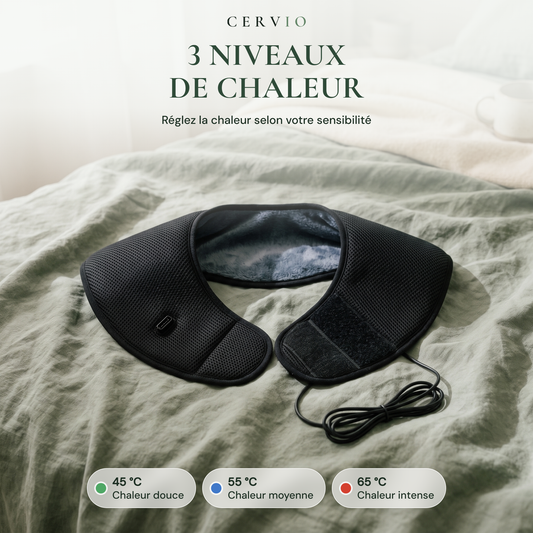 Tour de Cou Chauffant Nuque et Épaules, 3 Niveaux de Chaleur