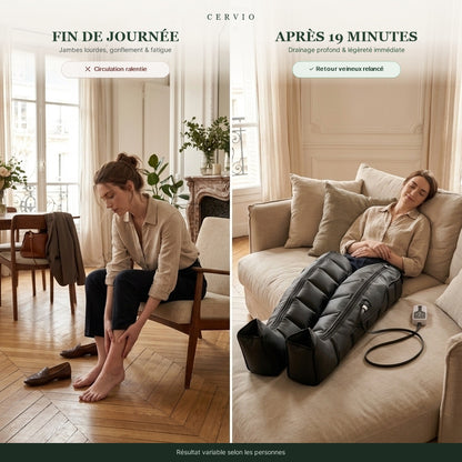 Bottes de Pressothérapie Cervio – Massage des Jambes sans Fil – Rechargeables