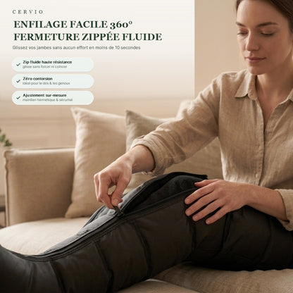Bottes de Pressothérapie Cervio – Massage des Jambes sans Fil – Rechargeables