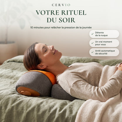 Coussin Cervical Massant Chauffant avec Traction Airbag CerviTraction